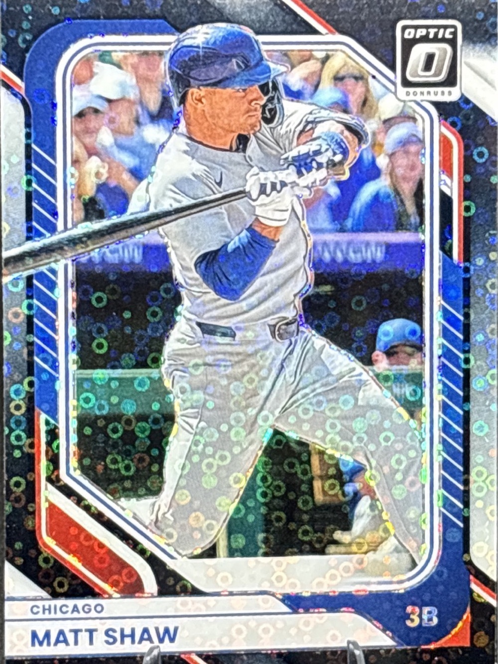 Panini Donruss Optic Matt Shaw Baseball Card - Blue Prizm